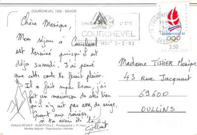 Courchevel 1550 — vista panorâmica invernal com editor Editions REVALP — Verso