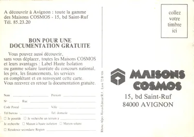 Casa COSMOS — Avignon — editor MAISONS COSMOS — Verso