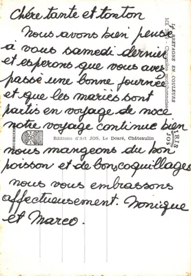 Casa de pedra com telhado de palha — Châteaulin — Edições d'Art JOS — Verso