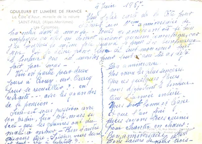 Vogels in Saint-Paul — Alpes-Maritimes — Éditions d'Art YVON — Achterkant