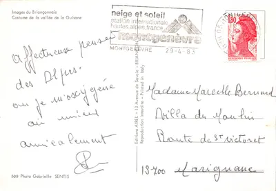 Mulher ao roteiro — Vale da Guisane — Éditions Airel — Verso