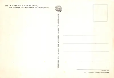Le Grau du Roi — vista aérea e cenas portuárias — Éditions Rotalcolor — Verso