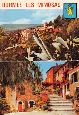 Bormes-les-Mimosas — vista panorâmica e rua pavimentada — Comissariado Geral do Turismo