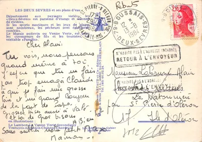 Les Deux-Sèvres e seus planos d'água — Les Deux-Sèvres e seus planos d'água, editor Pierre Artaud e Cie, n° 1712 — Verso