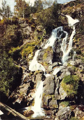Cascata no Porto do Hers — vista panorâmica — editor APACOLOR, n° 09320-1040
