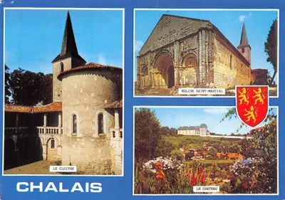 Chalais — O Claustro, a Igreja Saint-Martial e o Castelo — Editor Artaud Frères