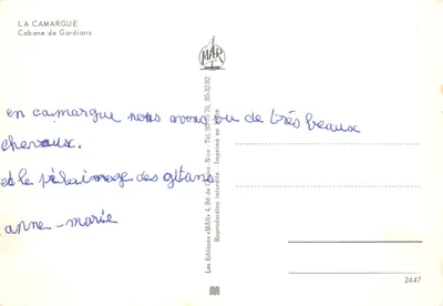 Camargue — Cabana de Gardians — Les Éditions MAR — Verso