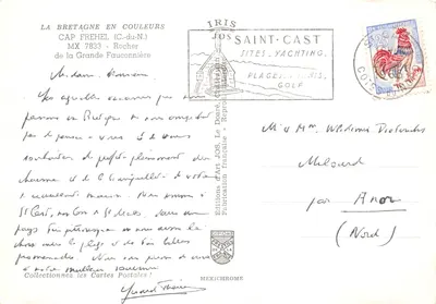 Cap Fréhel — Rocha da Grande Fauconnière — Edições JOS — Verso