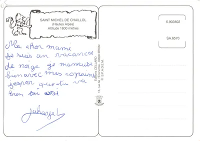 Święty Michał w ChailloL — widok panoramiczny i aktywności narciarskie — Éditions CELLARD — Rewers