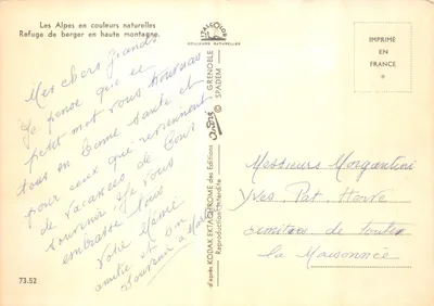 Refugium pasterzowskie w wysokiej górach — Alpy w naturalnych kolorach, wydawca ITALCOLOR, n°73.52 — Rewers