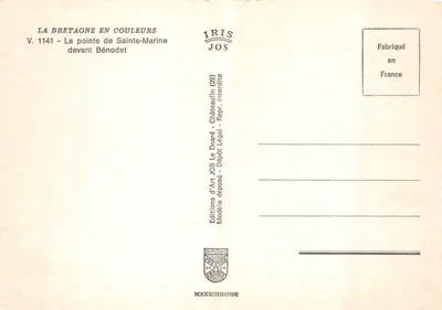 Wyspa Sainte-Marine — powietrzny widok — wydawca IRIS JOS, nr V.1141 — Rewers