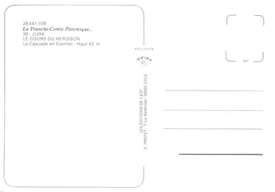 Wodospad w kształcie parasolka — wielostopniowy wodospad — Wydawnictwo Wschodnie, Dole — Rewers