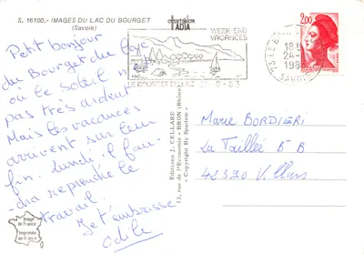 LAC du BOURGET — Perle der Savoie — Éditions J. CELLARD — Rückseite