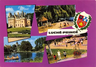 Luché-Pringé — castelo, praia, lago e parque — editor Combier Imprimeur
