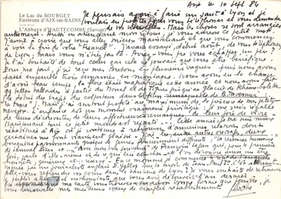 Abpaja Haute-combe — widok z lotu ptaka nad jeziorem — wydawca Cing — Rewers