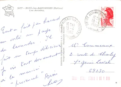 Buis-les-Baronnies — As Arcadas — Edições da Provença G.A.L. — Verso