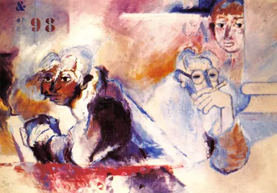 O café romano — pintura de Roger Somville (1923) — editor: printed in belgium by dereume