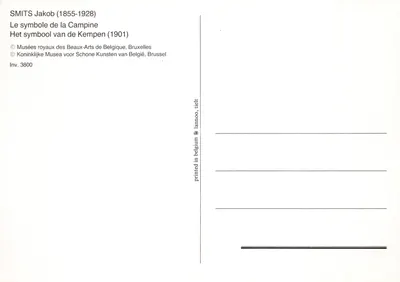 Symbol Campiny — scena Ostatniej Wieczerzy — SMITS Jakob (1855-1928) n° 3800 — Rewers