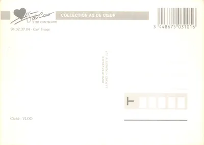 Dzieci pod parasolem — scena ogrodowa — wydawca AS de Cœur, kolekcja AS de Cœur, nr 121 — Rewers