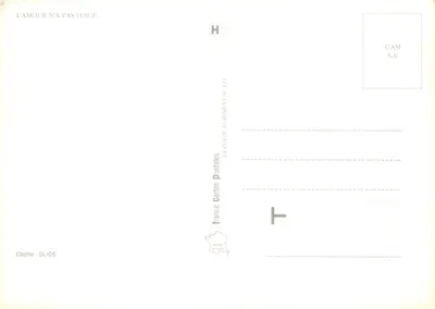 Zwei Kinder, die sich an der Hand halten — ländliche Szene — Verlag LA POSTE Ansichtskarten N° 121 — Rückseite