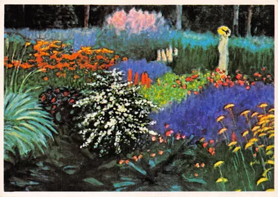Jardim colorido — reprodução de uma obra de Jean Pierre Cassigneul — Éditions MIC MAX