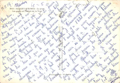 Sanary-sur-Mer — O porto, os cais e o Hotel de la Tour — Éditions Sérat — Verso