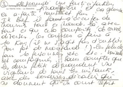 Collonges-la-Rouge (Corrèze) — A Velha Cidade e La Bassière — Edições do Gabier — Verso