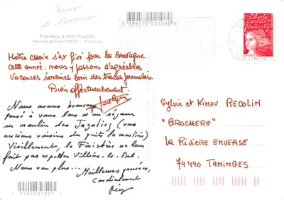 Vista de Pors-Poulhan — pintura de Fanch Moal — editor ÉDITIONS JOS LE DOARE — Verso