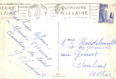 Paris à Noite - O Sacré-Cœur — Gany, editor, n°2071 — Verso
