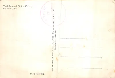 Vieil-Armand — vista geral do monumento no monte — editor A. WYSS — Verso