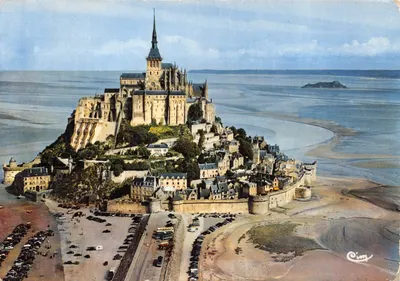 Monte-Saint-Michel — vista aérea — Impressor Combier