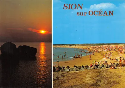 Sion sobre Oceano — praia e pôr do sol — Éditions du Vieux Chouan