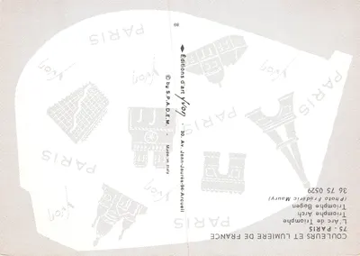 Arc de Triomphe — Paryż — wydawca Yvon — Rewers