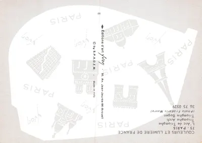 Arc de Triomphe — widok z przodu z ruchem — wydawca Yvon — Rewers