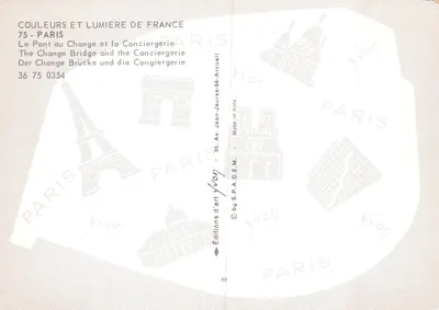 Ponte au Change — a Conciergerie — Éditions d'art Yvon — Verso