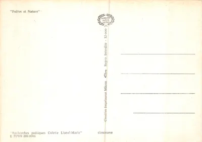 Jezioro Vaux — krajobraz jeziora z górami na tle — Wydawca Colette Lionnel-Marie, seria 32-000 — Rewers