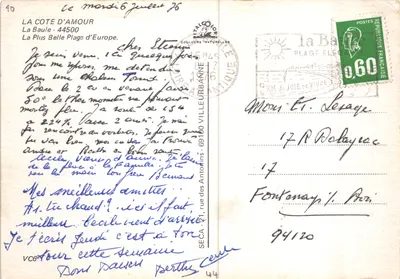 La Baule — côte d'Amour — A Mais Bela Praia da Europa — editor SECA - 10 — Verso