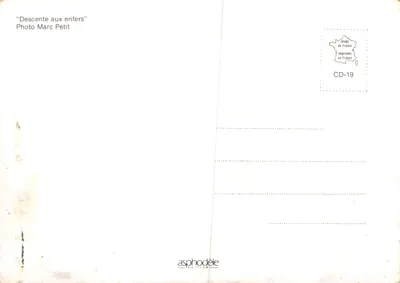Descente aux enfers — scène de descente en cordes dans une grotte — asphodèle ÉDITION, CD-19 — Verso