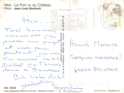 Nice — Port widziany z zamku — Foto: Jean-Louis Martinetti, Ref. 6003 — Rewers