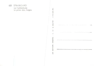 Strasbourg — La cathédrale, le pilier des anges — Éditions Drussel — Verso