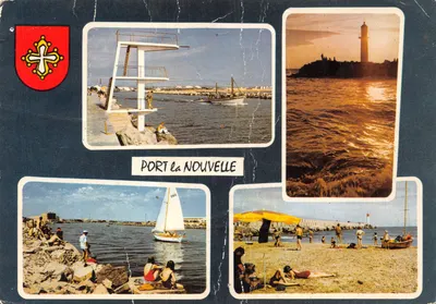 Port la Nouvelle — vista do deque, do farol, do canal e da praia — Éditions Lyonvillanne