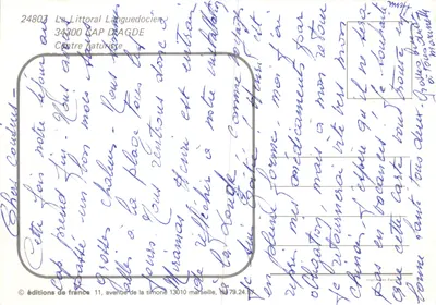 Cap d'Agde — Le Littoral Languedocien — éditions de France — Verso