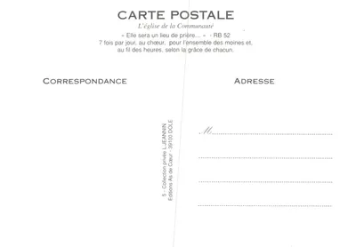 Abbaye d'Acéy (Jura) — Église - Chœur et Bas-Côté — Éditions As de Cœur — Verso