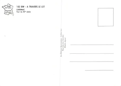 Carenennac — Torre do XVᵉ século — Les Éditions Quercynoises — Verso