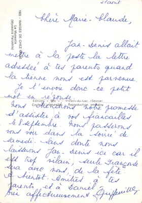 Flores de esquecêncio — vista de flores azuis com texto impresso repetido — Editor Edy — Verso