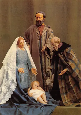 La Sainte Famille et le Berger — santons en cire (1830) — Éditions GAUD