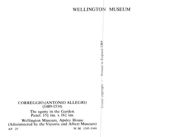 La Agonía en el Jardín — Corrège (Antonio Allegri) — Wellington Museum — Reverso