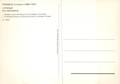 O estrangeiro — cena interior com grupo de personagens — PERMEKE Constant (1886-1952) / Inv. 4655 — Verso