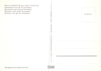 Santa Elisabeth — Doadora com Santa Elisabeth — Uitg. VAN MIEGHEM A. — 059-708622 — Verso