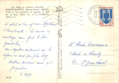 Barcelonnette — Pejzaż ogólny — Wydawnictwo SPADÈM — Rewers